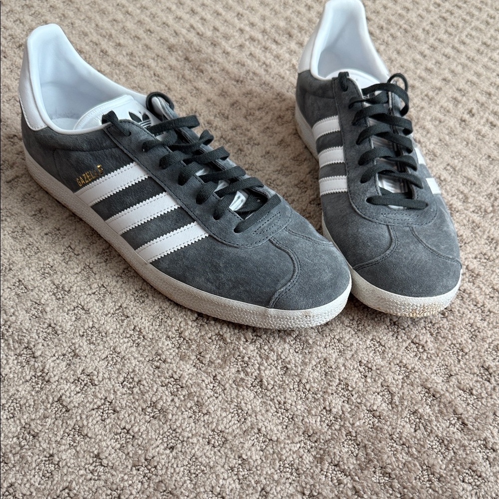 Adidas Men's Gray Gazelle Sneakers